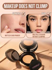 MISSLYN 1pc Magic Queen Cushion Foundation, Lightweight Buildable Coverage, Soft Matte Finish, Smooth Blending, Face Base Makeup, Daily/Travel/Summer, Soft Glam/Glass Skin/Y2K, Cushion Foundation, Halloween Makeup - #110 IVORY DREAM - View 5