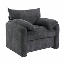 Modern Sofa With Velvet Fabric - Grey 1 Seat - Comfortable And Stylish - Grey 1 Seat - View 10