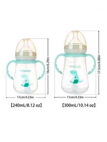 1 buah Botol Susu Bayi Motif Dinosaurus PP dengan Dot Silikon, Anti Jatuh dan Tahan Lama, Cocok untuk Bayi Usia 0-3 Tahun untuk Minum Susu dan Air - MultiWarna - View 11