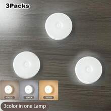 1/3pcs Touch Control Night Light LED Bedside Lamp, 3-Color Adjustable, Wireless Cabinet Light, Dimmable, Rechargeable, Magnetic Portable, Suitable For Hallway, Bedroom, Bathroom, Living Room, Dorm, Wardrobe, Bedside - White - View 15
