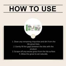 Long Lasting Tile Renovation Grout! 100g Light Grey Patio Sealant Paste, Waterproof Anti-Mold Gap Filler For Indoor Outdoor Ceramic Marble Tile Joints - Tile Grout - View 12