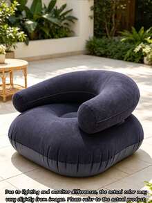 5/1pc Portable Inflatable Armrest Slouchy Sofa, Soft Flocked Inflatable Chair, Multi-Color Lightweight Foldable Outdoor Inflatable Lounge Chair, Suitable For Camping, Picnic, Beach, Dorm, Back To School, Indoor Reading And Relaxation, Easy To Inflate And Deflate Leisure Furniture - Multicolor - View 18