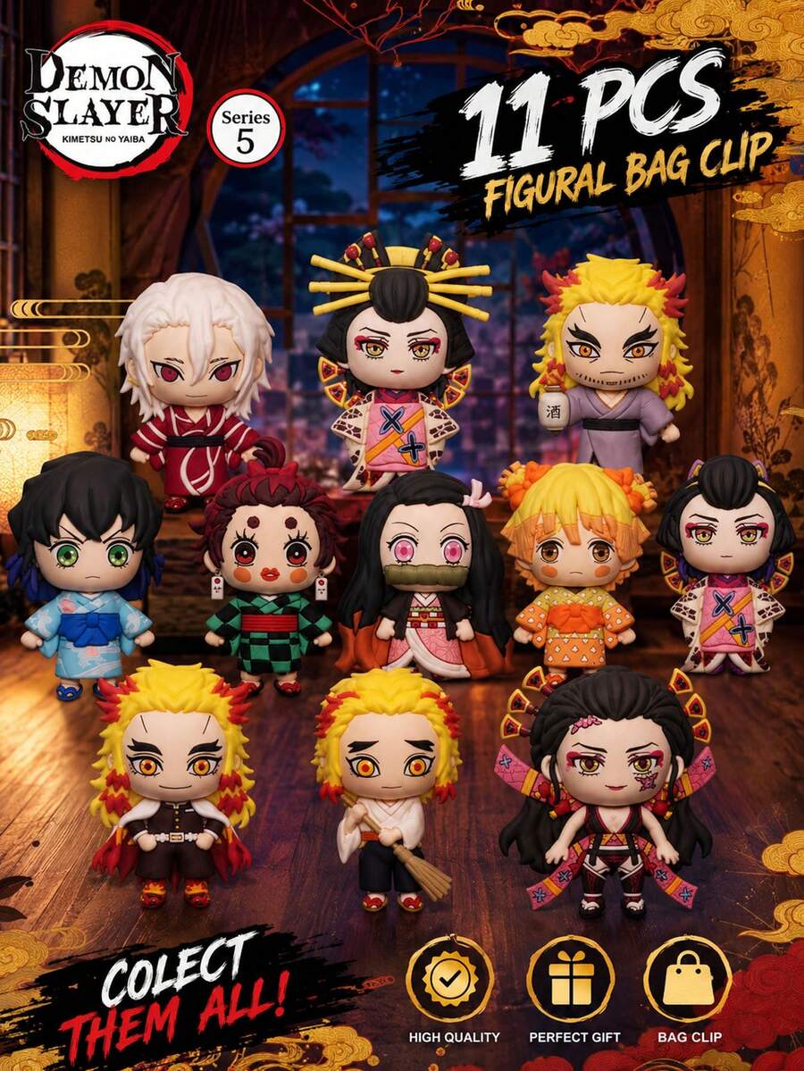 Crunchyroll Merch Officially Licensed Blind Box 3D Figurines Keychain Blind Bag Mystery Anime Figure Keyring Collectible Characters Merchandise - Multicolor - View 1