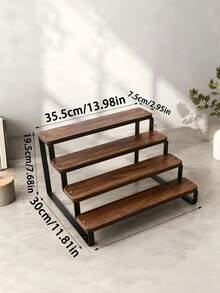 Kệ tổ chức để bàn 4 tầng dạng bậc thang màu gỗ óc chó – phù hợp để đựng mỹ phẩm trong phòng ngủ, hũ gia vị trong nhà bếp hoặc các vật dụng chung trong phòng khách và phòng tắm; giá trưng bày hoàn hảo cho đồ sưu tầm, trang sức và nước hoa. - Nhiều màu - Xem 6
