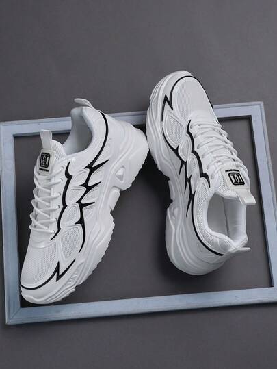 Men's Sports Shoes Casual Sneakers, Lace Up Soft Sole Flat Comfortable Academy Sports Shoes For Men, Lightweight Low-Top Daily Shoes