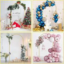 Soporte de Arco para Globos Dorado, Disponible en 3 Tamaños (2.2/2/1.8 m) | Mamparas para Decoracion de Fiestas | Estructura para Decoración en Bodas | Cumpleaños y Eventos | Diseño Elegante - Dorado + 220x120cm 1 Pieza - Ver 6