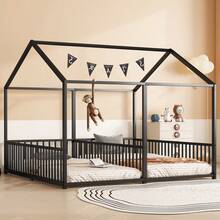 Bed Frame Kids Bed 90x200cm - House Design - 黑色 - 查看 5