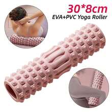 1pc Yoga Foam Roller, Pilates Yoga Fitness Back Muscle Massage Roller, Soft EVA Yoga Block Muscle Roller - Multicolor - View 2