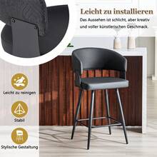 Modern Dining Chair – Mid-Century Style - 黑色 - 查看 4