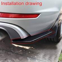 2pcs Car Rear Bumper Lip Diffuser Spoiler Set - Durable ABS, Easy Installation, Includes Screws, Enhanced Sporty Appearance, Fits All Car Models, Auto Accessories - Multicolor - View 7