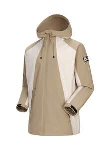 CAMEL CROWN Women's Single-Layer Waterproof Outdoor Color-Blocked Mountaineering Jacket - Prunus Armeniaca - View 4