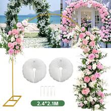 Metal Arch Frame Bracket Heavy Duty Wedding Backdrop Stand, Stable Decor Support For Birthday Party Festival Graduation Ceremony Photo Background Deco - A - View 8