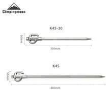 CAMPINGMOON Outdoor Camping Thickened 420 Stainless Steel Pet Ground Stake Dog Tether Stake Camping Accessory Rotating Dog Tether Stake Outdoor Tent Canopy Ground Stake K45 K45-30 - Silver - View 8