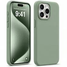 Case Compatible With IPhone 13, [Military-Grade Shock Protection] Silicone Case With Soft, Scratch-Resistant Microfiber Lining Case Compatible With IPhone 14 15 16 Pro Max 17 Pro Max XS Max XR 7 8 Plus SE2022 6s 6s Plus 12 Mini 11 - Light Green - View 7
