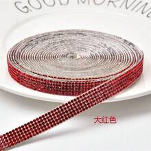 91.5cm/Rollo Tira de Strass Autoadhesiva, Adecuada para Ropa DIY, Zapatos, Sombreros, Tira de Strass Decorativa con Respaldo - negro - Ver 13