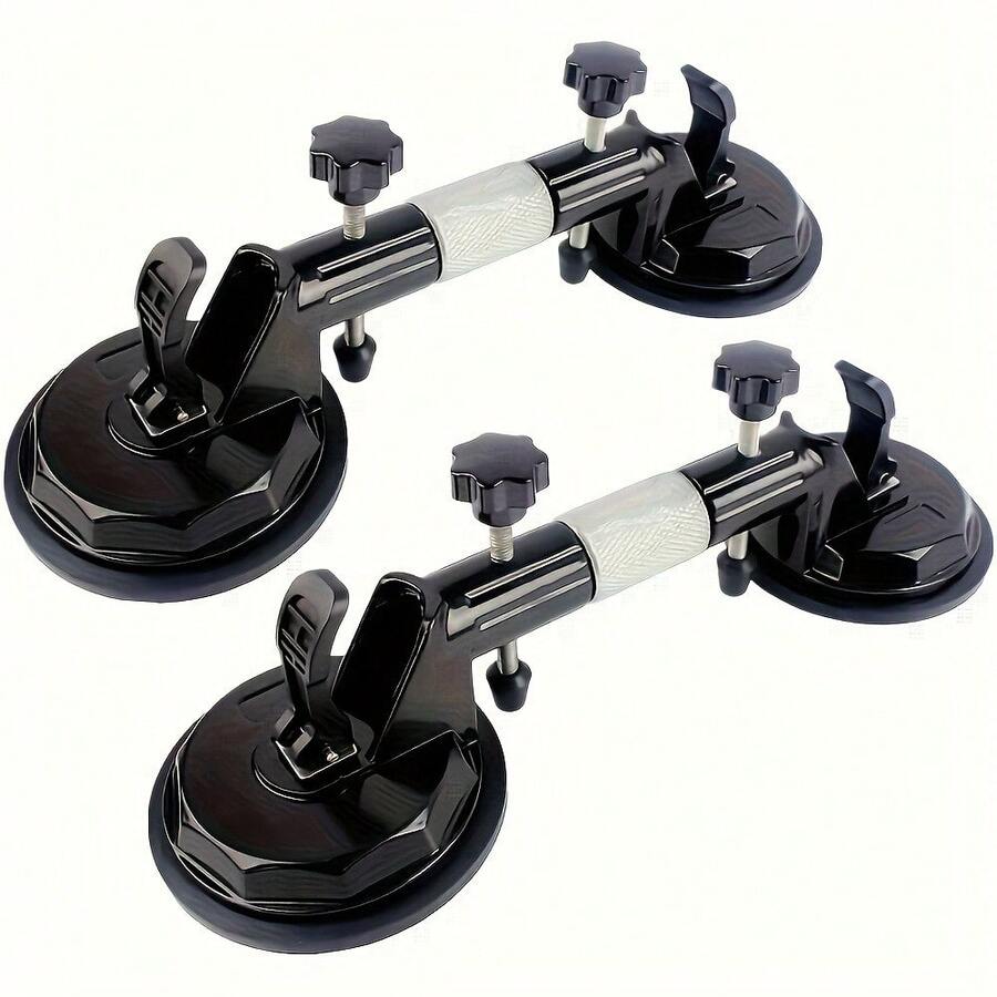 2pcs Adjustable Vacuum Seam Setter Tool For Stone Countertop Installation – Suction Cup Seam Joining & Leveling Device For Granite, Marble, Quartz, And Natural Stone Surfaces – Easy-To-Use Manual Alignment Tool With Secure Grip And Smooth Adjustment - 2pcs - View 1