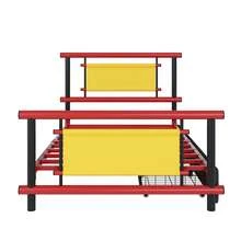 Kids Bed Frame 90x200 With Drawers - Colorful Metal Frame - 紅色 - 查看 6