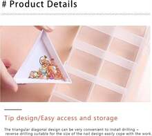 10pcs White Triangle Bead Sorting Trays And 1pcs Silver Color Handy Tweezer With Scoop, Craft Beading Tweezers, Jewelry Tweezers For Seed Beads - White - View 7