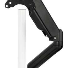 Universal Full Motion Pneumatic Monitor Pole Mount For 17-32 Inch Screens, Adjustable VESA Desk Stand, Black - B - View 9