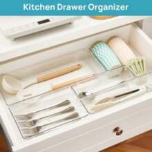 25Pcs Draw Organiser Plastic Box Desk Drawer Fridge Trays Makeup Storage Divider - GB113 - View 7