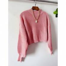 Women Sweaters - Rosa Pálido - Ver 2