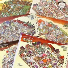Tirado Miniature Scene Series 12.0: Landscape Stickers, Diary Stickers, Miniature Scene House Creative Stickers - Collection 11.0 [10 Different Scenarios] - View 4
