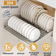Gaveta Organizadora Branco Leitoso 30x43cm, Suporte Extraível para Panelas e Temperos, Design Moderno e Antiderrapante para Cozinhas e Banheiros. - Visão 4