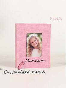 Personalized Photo Album, Customizable Name Text, 6-Inch Large Size Memory Book, Personalized Cover Photo Pages, Suitable For Family, Friends, Baptism, Wedding, Birthday, Durable Scrapbook Keepsake Gift - Multicolor - View 5