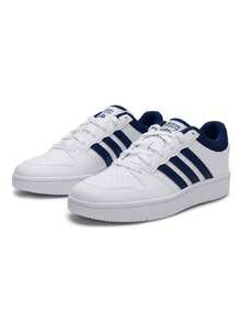 Adidas Men's HOOPS CLASSIC 2026 Summer New Basketball Style Casual White Sneakers KI1058 - White/Dark Blue/Orbital Gray - View 8