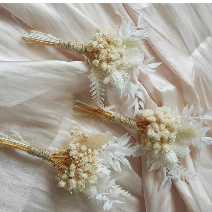 1/3/5/8/12pcs Bohemian Style Artificial Mini Bouquets, Groom ...