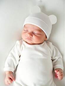 6 pezzi Cappellini da ospedale in puro cotone carini per neonati, sottili e traspiranti, adatti per bambini e bambine, primavera/estate, scelta regalo perfetta - Multicolore - Visualizzare 3