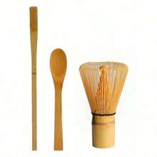 4pcs Bamboo Matcha Whisk, Tea Spoon, Matcha Whisk, Tea Scoop And Tea Strainer Tea Brewing Tools Back To School - Multicolor - View 9