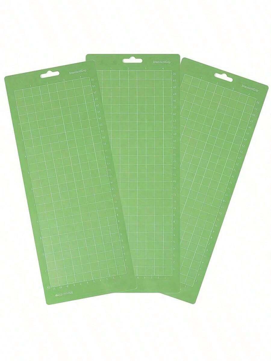 1pc 12x4.5 Inch Adhesive Cutting Mat Base For Craft, Quilting, Sewing, Scrapbooking, Embossing, Typography - Green - View 1