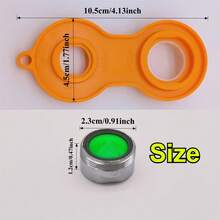 41pcs ABS M24 Thread Faucet Aerator Replacement With 1pc Orange Wrench,Easy Install Kitchen & Bathroom Tap Bubbler,Mixing Nozzle, No Electricity Needed, Water Saving Devices - 40Pack+1wrench - View 3