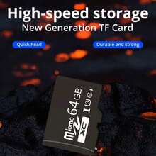 1件 512GB/256GB/128GB/64GB/32GB/16GB 高速快閃 TF 卡附轉接卡 - U3 C10 記憶卡，相容於平板電腦、相機、手機、筆記型電腦、PC、汽車音響、遊戲主機 - 優雅記憶卡設計 | 耐用結構，適用於數位相機 - 黑色 - 查看 5