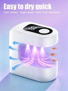 Essentials Mini UV 美甲燈，便攜式 10 秒快乾可充電 USB 凝膠固化燈，附 LED 顯示屏與 2 種定時模式，適用於居家、美甲沙龍與旅行，適合女性、青少年、美甲初學者、DIY 愛好者，情人節、母親節禮物 - 彩色 - 查看 8