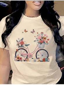 Women T-Shirts - Apricot - View 1