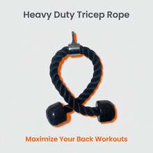Heavy-Duty Woven Fitness Pull Rope With Non-Slip Coated Ends And Metal Quick Buckle, Suitable For Gym Pulldown Machines And Home Back Strength Training - Black - View 7