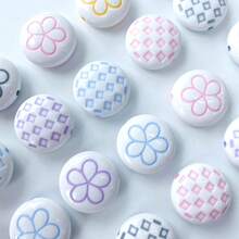 Acrylic Washed Button Beads DIY Mobile Phone Chain Bracelet Car Hanging Hair Accessories Materials Wholesale - Multicolor - View 4