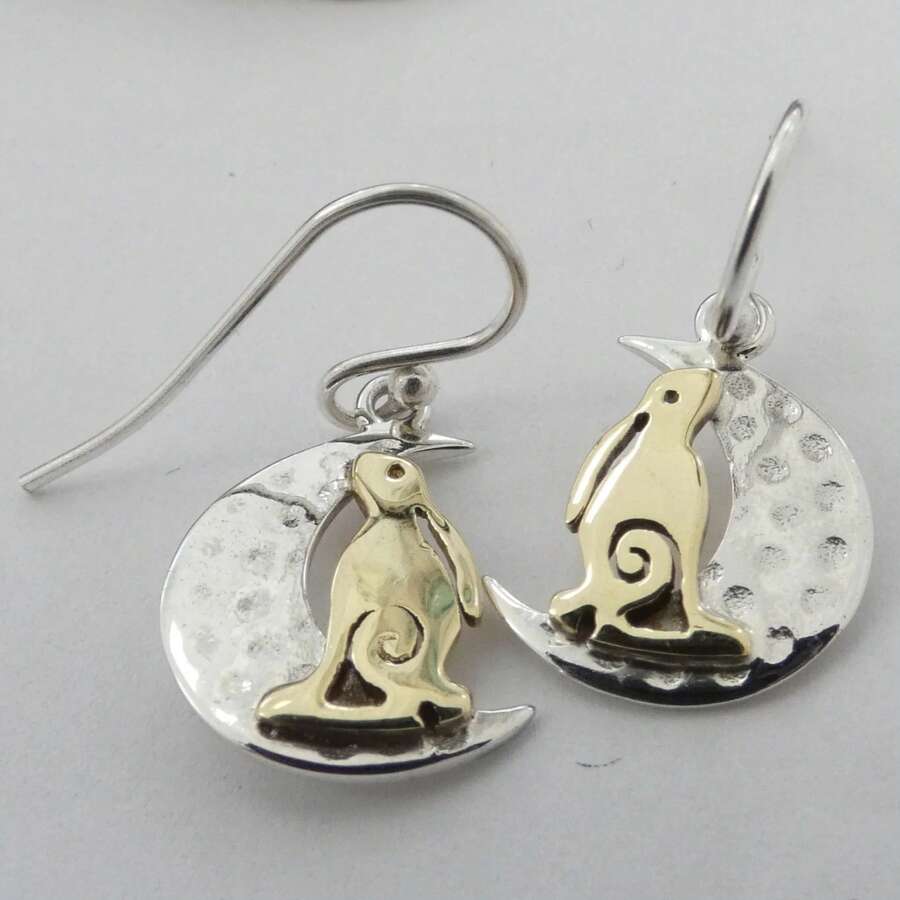 Dreamy Fairy Tale Moon Rabbit Fully Pave Cubic Zirconia Women's Earrings, Sweet Atmosphere Accessory, Suitable For Amusement Park Photo-Taking, Birthday Party, Casual Date, Gentle Daily Outfit, Exquisite Romantic Jewelry Gift For Girls - Silver - View 1