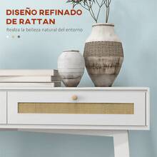 HOMCOM Mesa de banco - Blanco - Ver 3