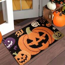 1pc Fall Halloween Themed Ghost,Pumpkin Design Bath Rug,Non-Slip And Soft Bathroom Mat,Doormat,Water Absorption Mat,Machine Washable,Low Pile,TPR Backing,Knit Fabric,For Bedroom,Kitchen,Indoor Use,Accessories & Home Decor,Perfect Fall Decor Gift. - A - View 8