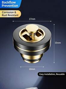 1pc Brass 1/4‑Inch Washer With Check‑Valve, No Plumber's Tape Needed, Silicone Sealing Gasket, Anti‑Backflow Accessory For Hot & Cold Angle Stop Valve And Faucet - Multicolor - View 5