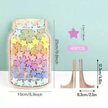 1 Set Star Reward Jar, 45 Stars Or Flowers, Student Prizes, With Vibrant Floral Design, As Positive Behavior Incentive And Basic , First Day Of School - Multicolor - View 9