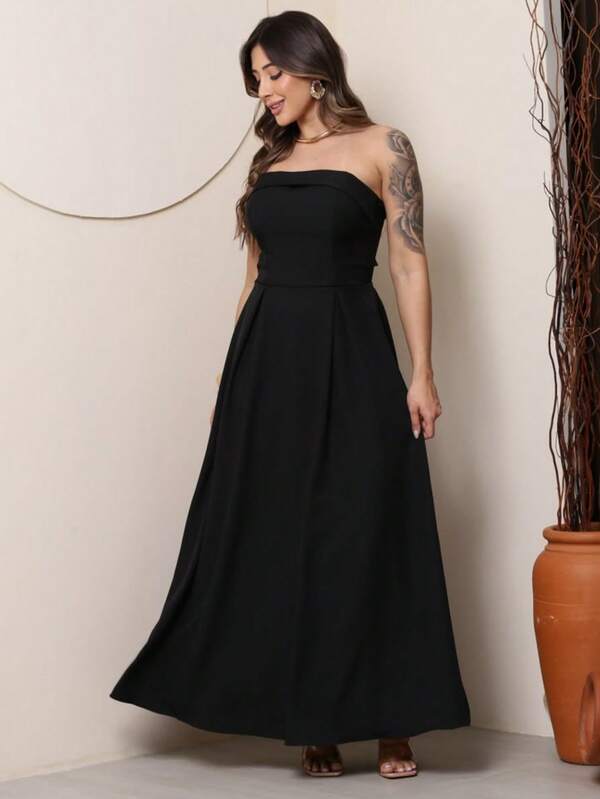 Vestido Longo Feminino Tomara Que Caia Alfaiataria Premium Vestido De Festa Casamento Formatura Fim De Ano 2026 Entrega Rápida