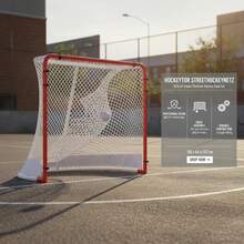 Hockey Goal Street Hockey Net, 183 X 64 X 122 Cm Hockey Training Goal Set, Official Professional Indoor/Outdoor Hockey Goal Made Of Steel Tubes With Net, White/Red, Training-XY17122 - Multicolor - View 4