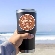 3Inches 1PC If Theres A Woman Theres A Way Sticker Empowerment Decal Inspirational Gift For Her For Laptops Water Bottles Notebooks Cups Journals Lockers For Students Teachers Office Workers Creatives And Equality Supporters - Multicolor - View 6