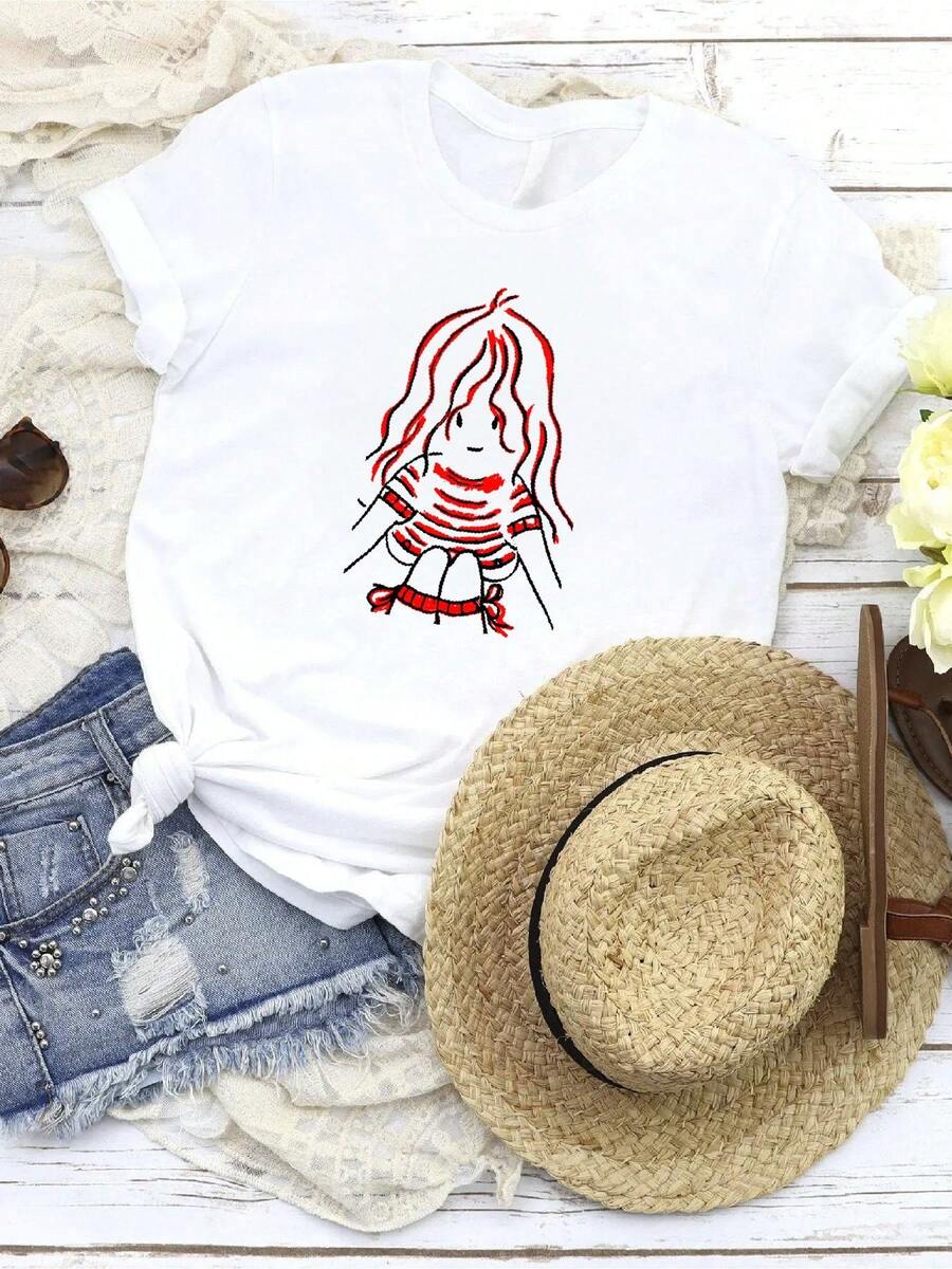 Women T-Shirts - 白色 - 查看 1