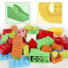 340/170pcs Building Blocks Maze Ball Track Plastic Funnel Slide Assembly DIY Brick Christmas Gift - Multicolor - View 4