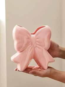 Pink Bow Makeup Brush Holder, Cute Desktop Decor, Suitable For Vanity, Dressing Table, Bathroom Countertop, Perfect Gift For Women, Girls, Makeup Enthusiasts, Aesthetic Storage For Brushes, Pencils, Cosmetics, Japanese Cute Style, Modern Home Decor - Multicolor - View 9